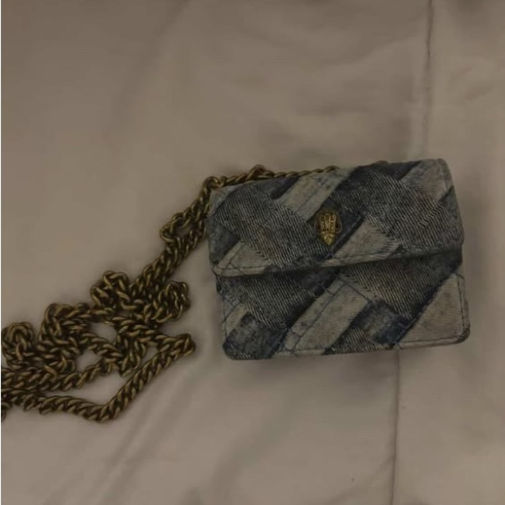 Stylish Denim Kurt Geiger Patchwork Crossbody Bag - image 1